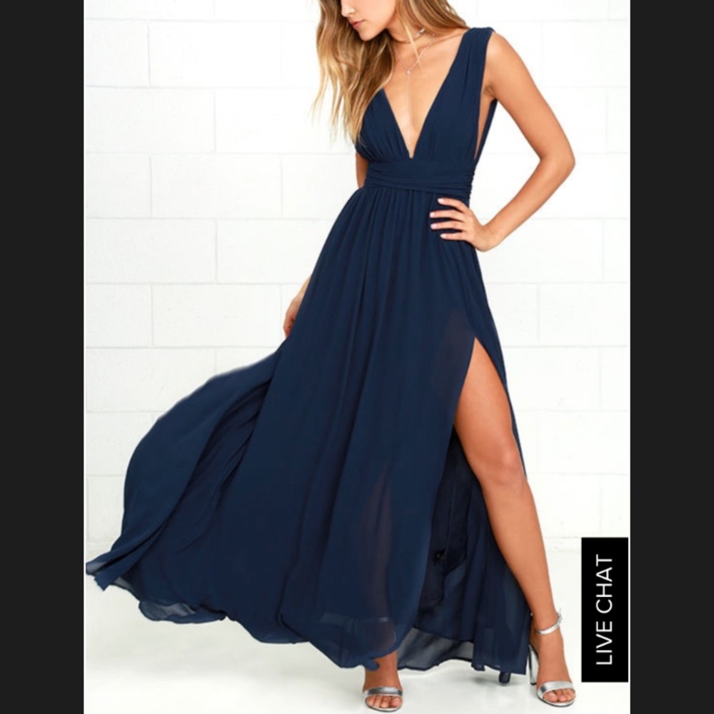 Lulus navy blue formal dress